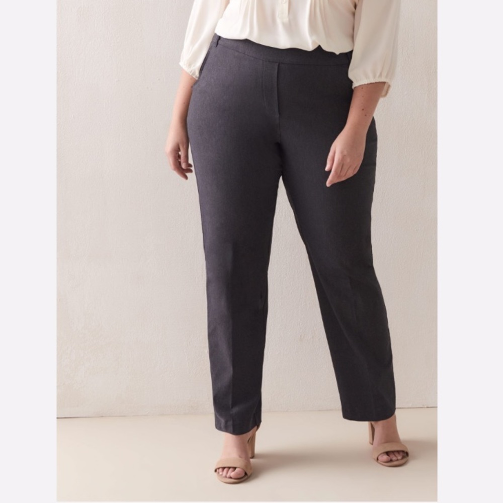 Straight Leg Ankle Pant 22P In Every Story Dark Grey Mix